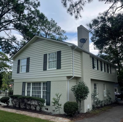 esidential exterior house painting project completed by Garnet Painting & Remodeling in Douglas, GA.