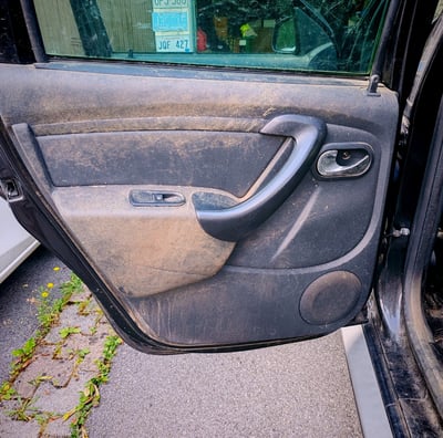 Porte arrière gauche dacia duster nettoyé luxuria auto detailing automobile aix-les-bains chambéry