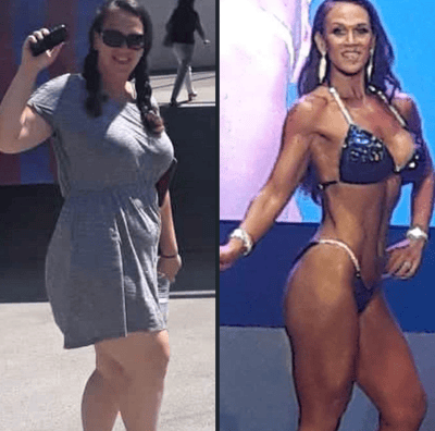 Transformation physique pour une compétition de bodybuilding en catégorie bikini