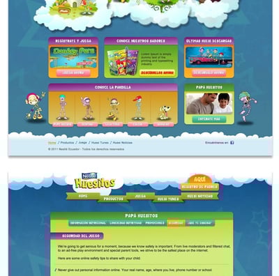 Creación de Sitios Web - Huesitos Nestlé