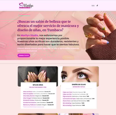 Creación de Sitios Web - Marilyn Studio