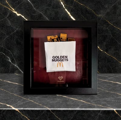 a picture of a golden nuggets in a motivational frame