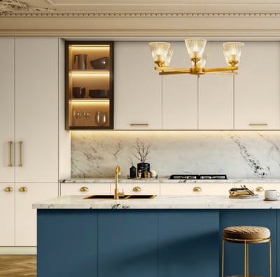 luxury modular kitchen, PU finish