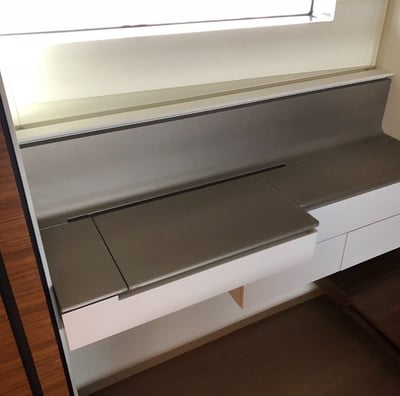dinc design yacht paneling and leather upholstery