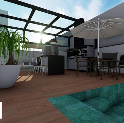 Exemplos de projetos residenciais e construções realizadas pela Quíron Soluções.