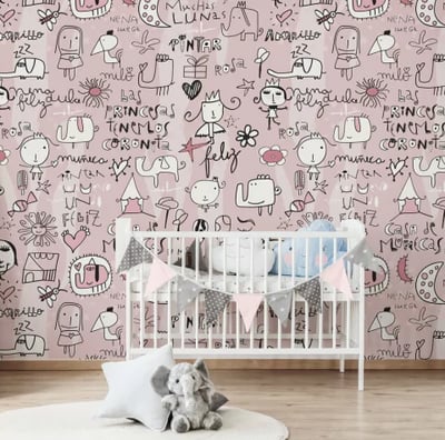 Vinilo decorativo cuarto niña