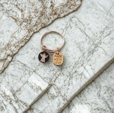 a keychain with a keychain and a keychain