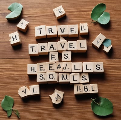 Wooden Scrabble tiles spell out the words 'Make Memories' on a textured wooden surface.