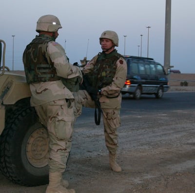 On patrol in Falujah, 2004