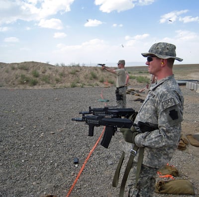 Gun range, Afghanistan, 2008