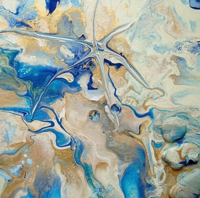 Star Deep Océan - 20x20 - 20€ - Peinture acrylique - 2024