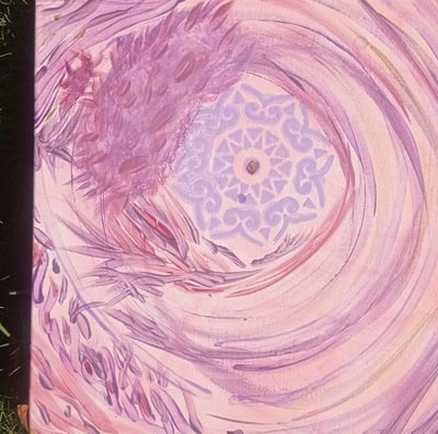 Plume Chamanique - Ma 1ère création - Peinture acrylique 2023