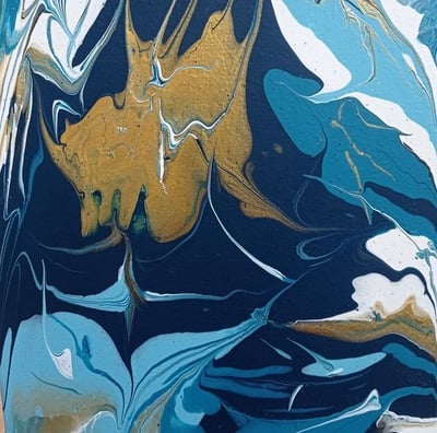 Fleur d'Or - 30€ -peinture acrylique - 2024