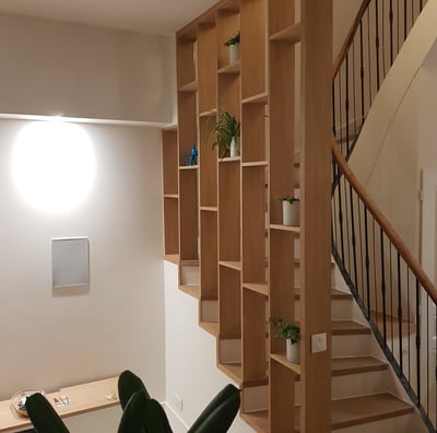 Garde corps bibliothèque sur mesure