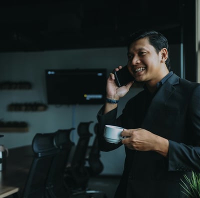 smile after trade success