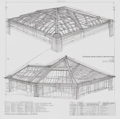 A detailed architectural blueprint lies on a table, adorned with various labels such as 'RECEPTION,' 'FOYER,' and 'IDENTIFICA AREA.' Several blue trees and shrubbery areas are illustrated on the plan. Two black pens rest on the blueprint, indicating ongoing work or recent annotations.