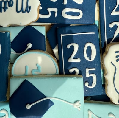 Graduation themed sugar cookies