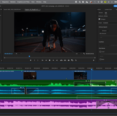 Using the latest Premiere Pro build to edit an Ad for a client