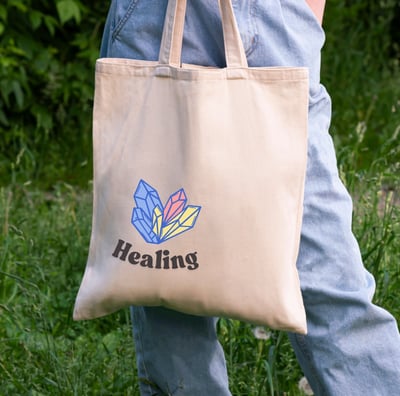 a person holding a bag.
