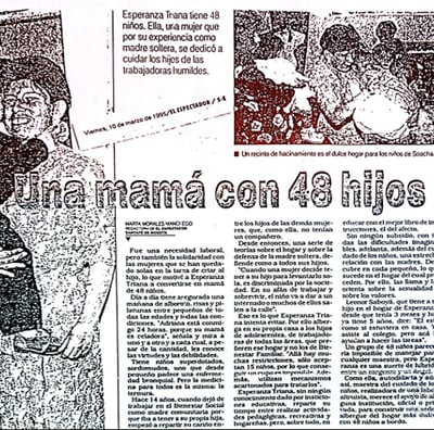 Marzo de 1995.El Espectador; Reportaje en el día de la Mujer.