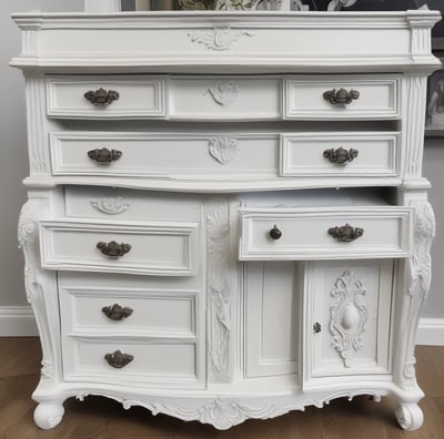 A person wearing a pink shirt and plaid shorts is balancing on the edge of an open window while painting the upper part of the frame. The window has a green frame with multiple small circular panes at the top. There is a paint can and brush being used for painting. The curtains inside the room are drawn, and the overall wall color is a peach or light orange.