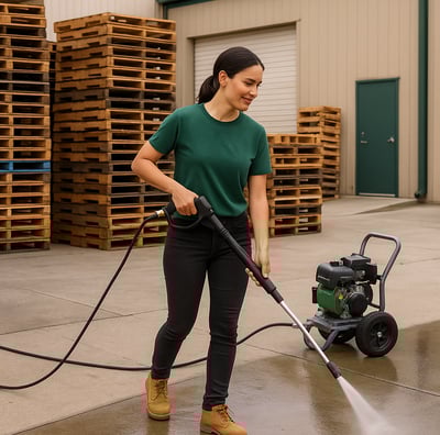 Commercial warehouse cleaning service by Dust Be Gone professional in Phoenix industrial space
