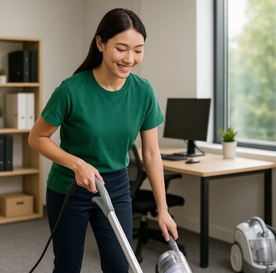 Office carpet cleaning service by Dust Be Gone team maintaining workplace in Scottsdale
