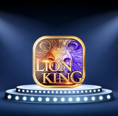 a lion king app icon with a lion on the stage