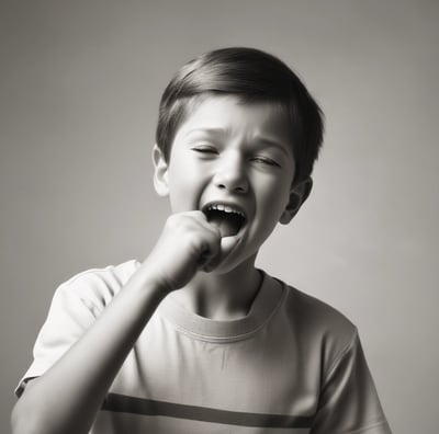 A person is singing passionately into a microphone under a spotlight with a dark background. The intensity of their expression suggests they are deeply engaged with the performance.