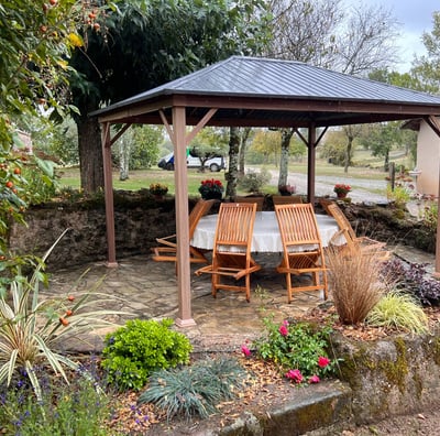 espace extérieur gite des clauzels