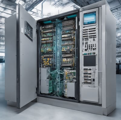 a close up of a computer motherboard with many components