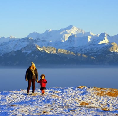 Mont blanc vu depuis Mont Salève 