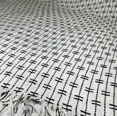 manta para sofa grande marfim e preto