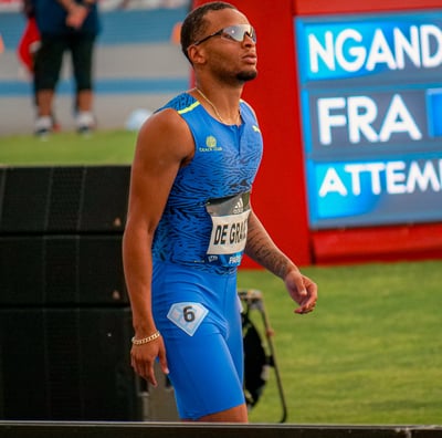 Portrait d'André De Grasse avant sa course