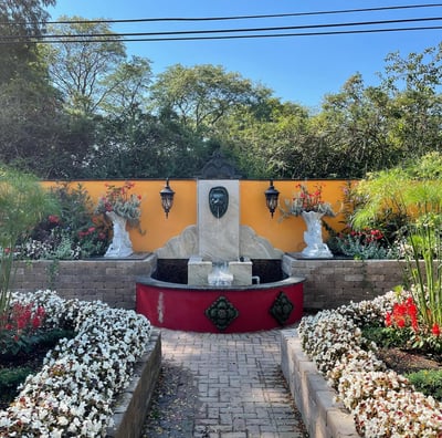 Andy Albright's garden design in a client's back yard