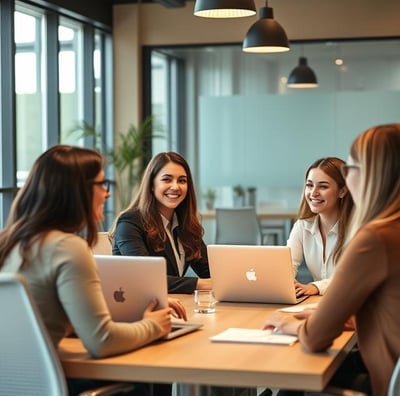 a group of people sitting around a table