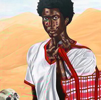 Journey of hope, Acrylic on canvas, 2024, 91.44x121.92cm (Gregory Kumah)