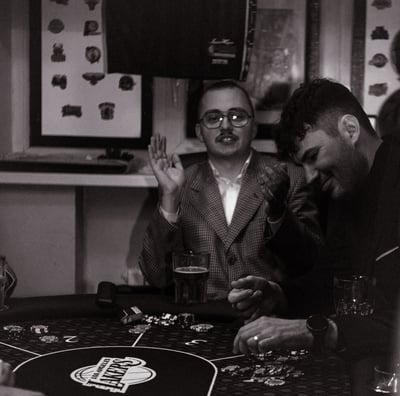 Sportinio pokerio turnyro akimirka