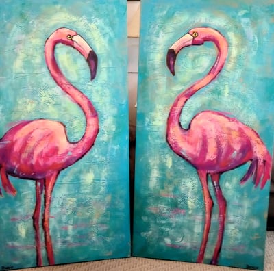 pink birds