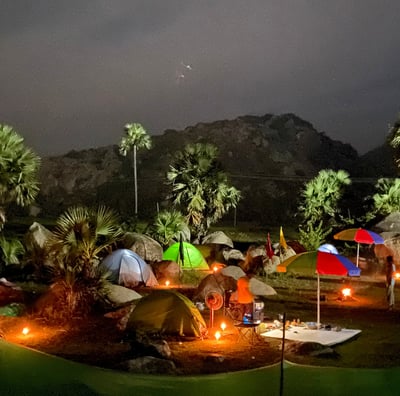 Under the Starlit Sky at Barabar Hills