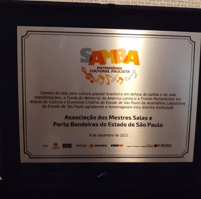 placa de homenagem a AMESPBEESP 