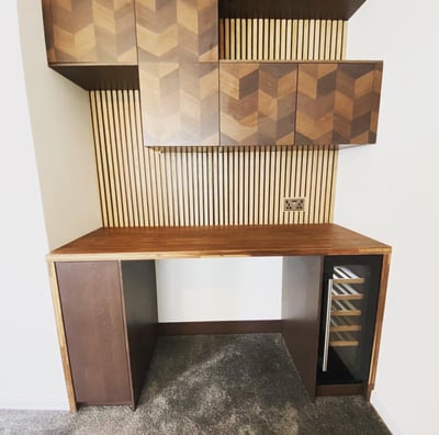 unique bar with drinks cooler