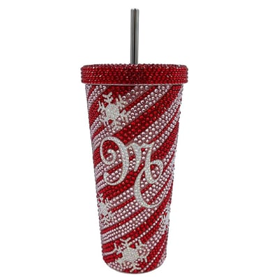 Mariah Carey Official Christmas Time Tour Merch Bedazzled Tumbler