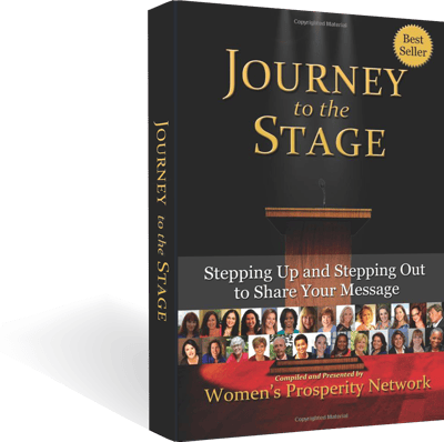 Photo of book, "Journey to the Stage" in which Pat Price tells the unique story of her career in the insurance industry