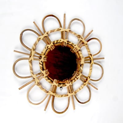 rattan mirror