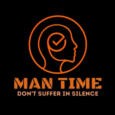 a man with a clock on his face and a clock on his face