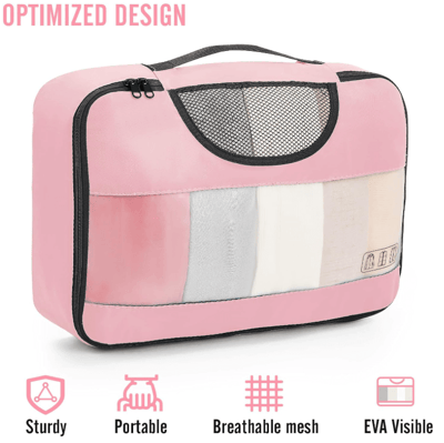 Pink veken packing cube toiletry bag from amazon