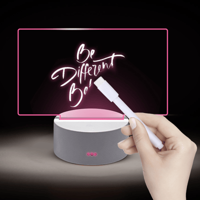 Lampe avec message effaçable