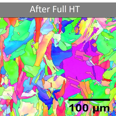 Microstructure of Nickel based superalloy after heat treatment using Selective Laser Melting (SLM).