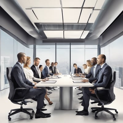 blue and white round illustration